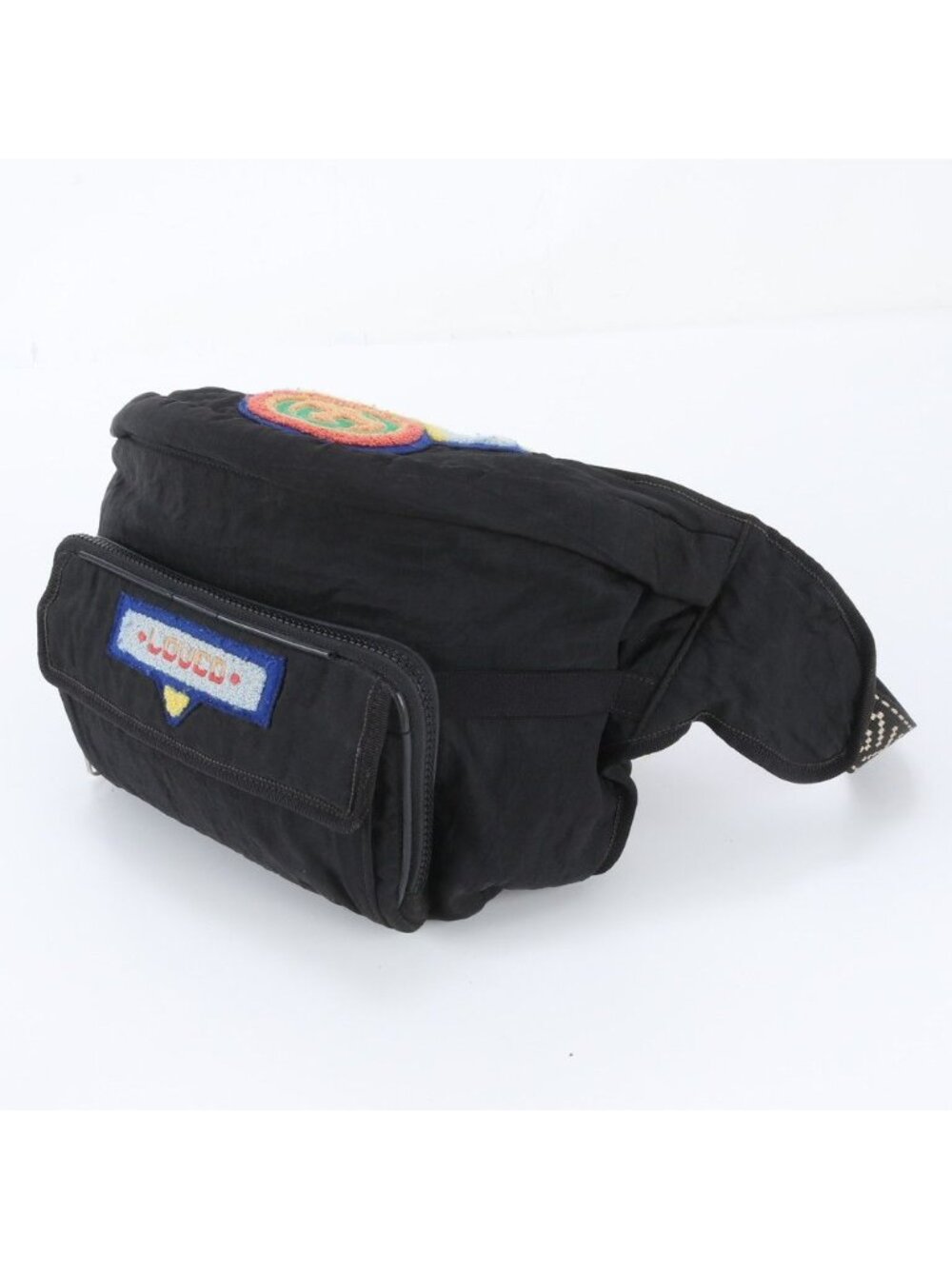 Gucci Terry Cloth Patch Nylon 2-Way Belt Bag Crossbody Waist Pouch